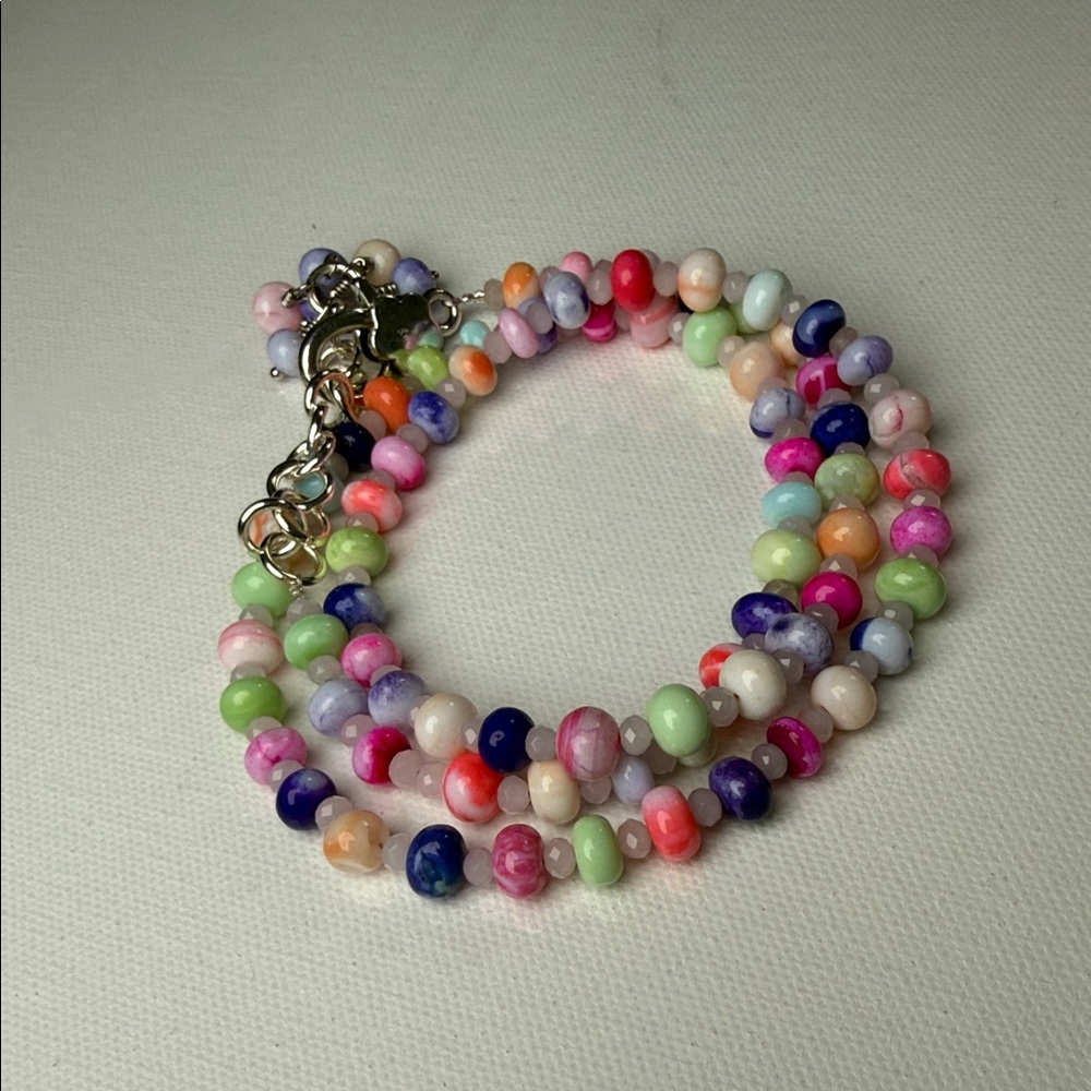 Colorful Mookaite Beaded Necklace / bracelet - Picture 6 of 10